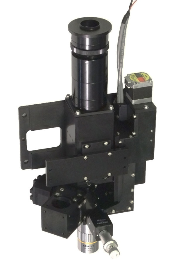 DIC microscope for line scan camera; integrated with Z-stage and autofocus; typical application: conductive beads counting